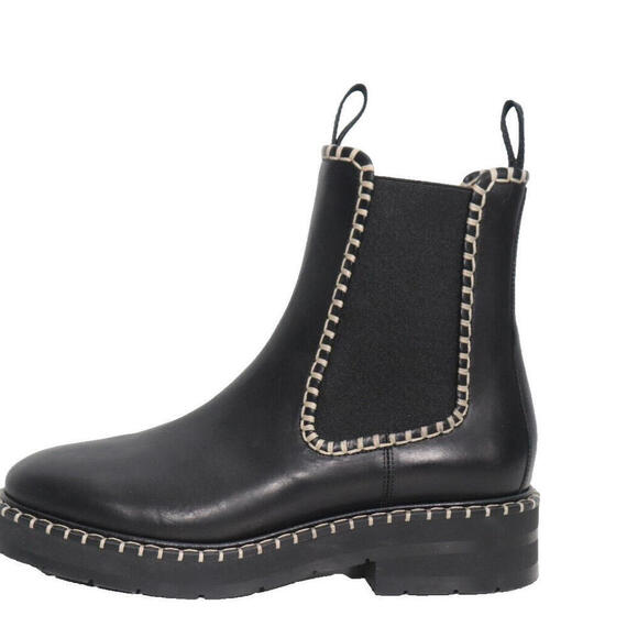 Chloe Women's Size EU 38 US8 Black Noua Chelsea Boots Leather Ankle Boot $1500 - Picture 4 of 10